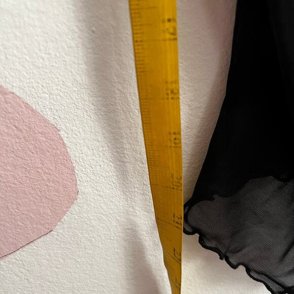 Vintage Black Lace Babydoll Top, Fairy Grunge Y2K 2000s Gothic Coquette Large - Picture 5 of 6